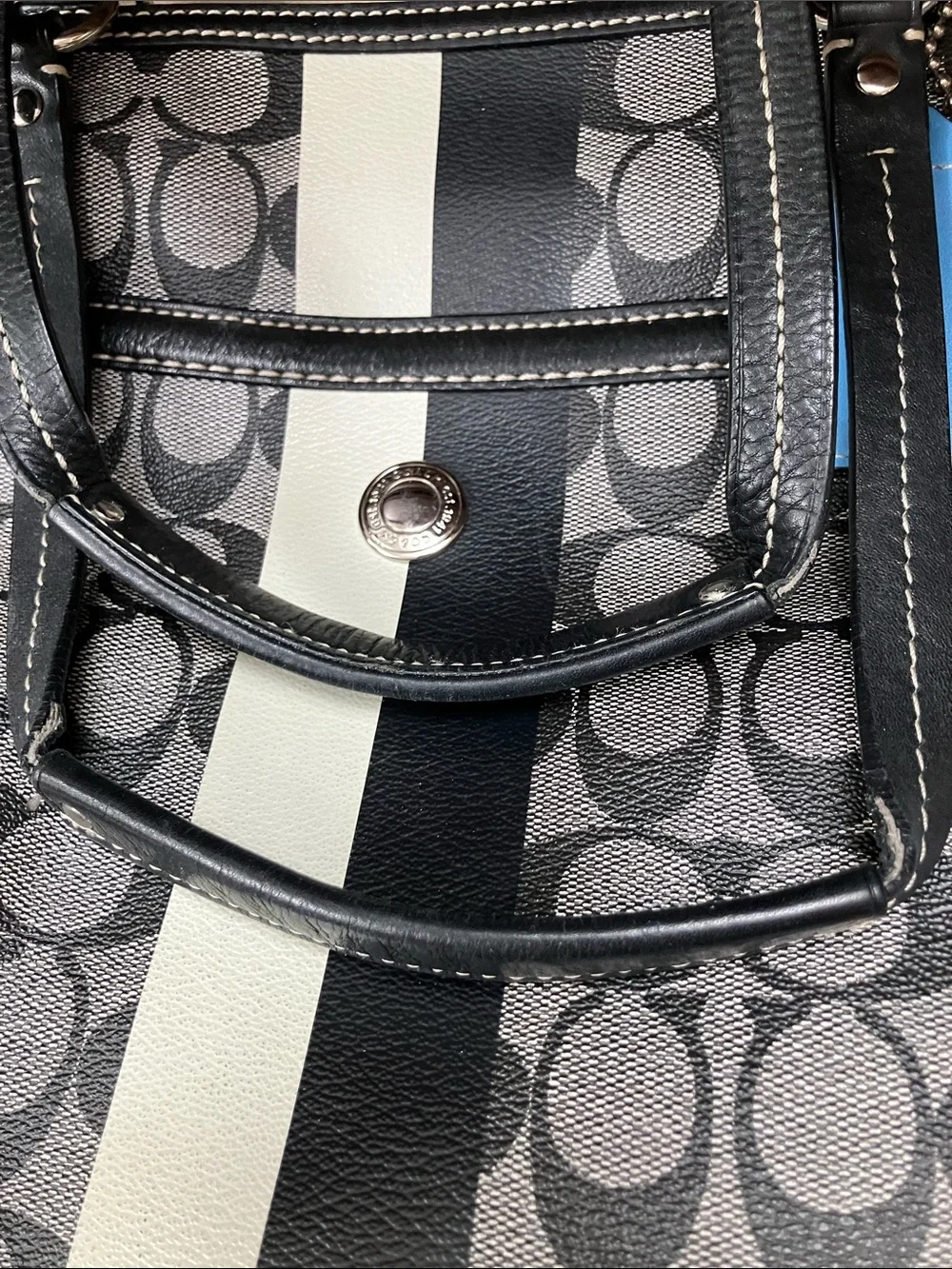 Coach Chelsea Heritage Logo Bag gray black